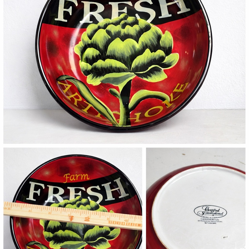 Certified International Farm Fresh Artichoke Bowl – Jennifer Brinley – 12”